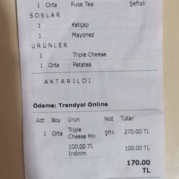 Trendyol Yemek Yanlış Ürün Ve İade Sorunu