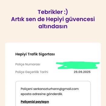 Hepiyi Sigorta'dan Aldığım Trafik Poliçesiyle İlgili Sorunlar