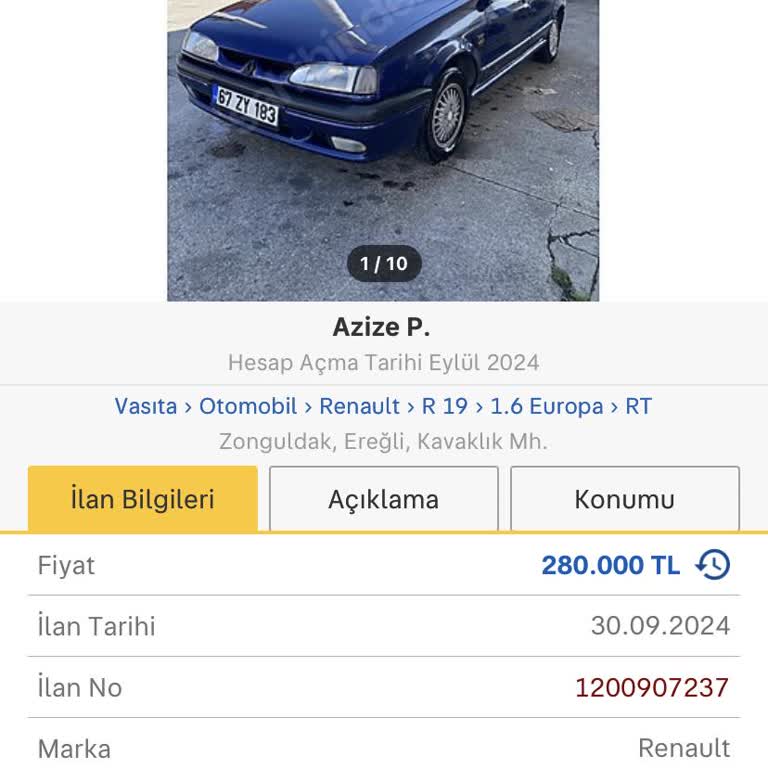 Sahibinden Aracın Paket Yanlış Seçimi