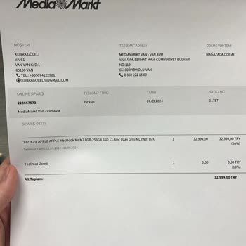 Media Markt Ürün Teslim Edilmedi