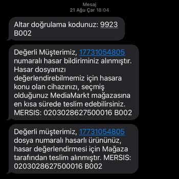 Media Markt-ürün Kaskosu Sorunu