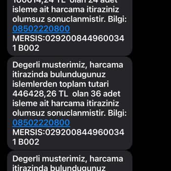 Denizbank'ın Yasal Hakkım Olan Harcama İtirazımı Yok Sayması.