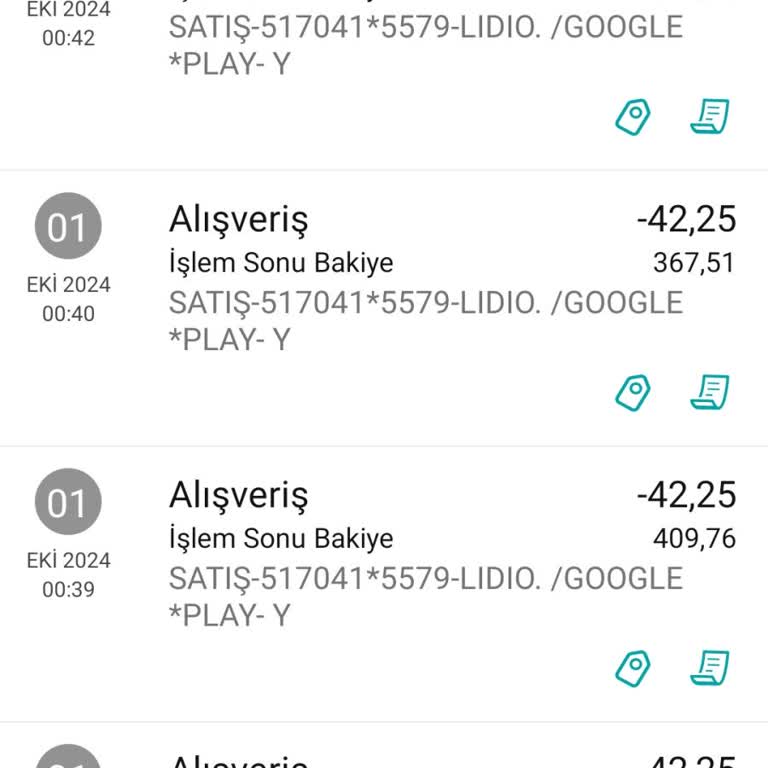 Lidio Ödeme Benden Habersiz Kartımdan Para Çekti
