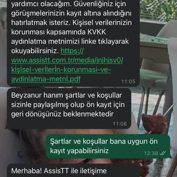 Assistt Kişisel Bilgilerimin İzinsiz Kullanımı Hakkında Güvenlik Endişesi