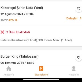 Trendyol Yemek Siparişlerinde Eksik Ve Reddedilen Ürünler