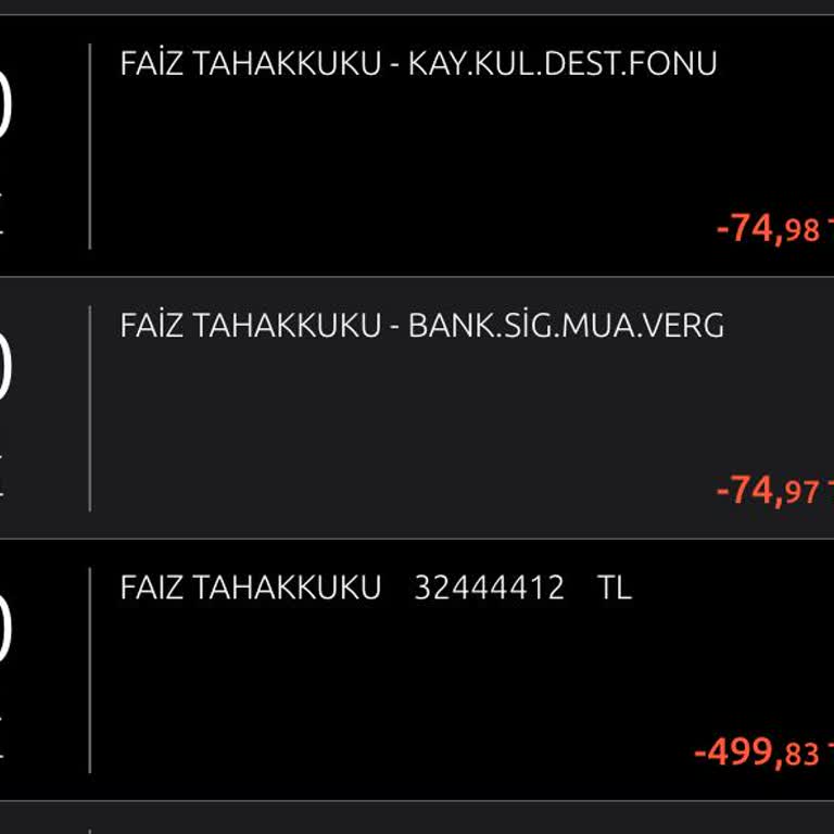 Yapı Kredi Bankası Hesabımdan Haksız Faiz Kesintisi