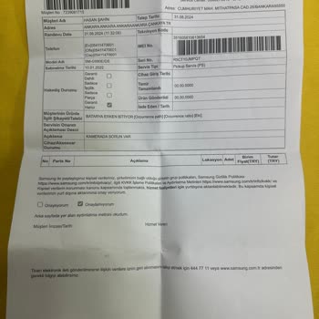 Samsung Yetkili Servis Sorunu