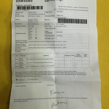 Samsung Yetkili Servis Sorunu