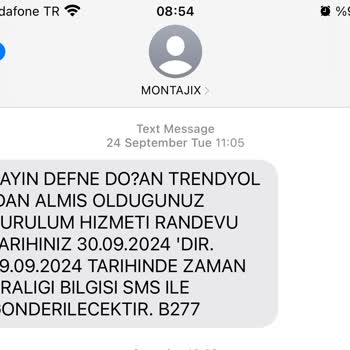 Trendyol'dan Aldığım Ürün İçin Montajix Randevu Sorunu