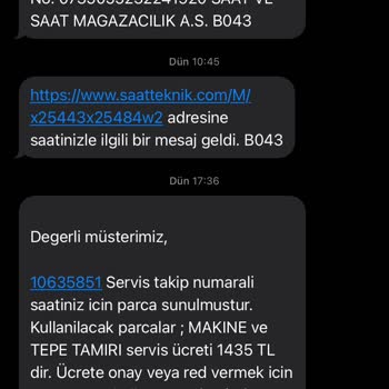Saat & Saat Hem Alınan Ürünü Tamir Etmiyor Hem De Fazla Para İstiyor