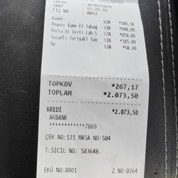 Pizza İl Forno Kuver Adı Altında Ödemeye Eklenen Zorunlu Bahşiş