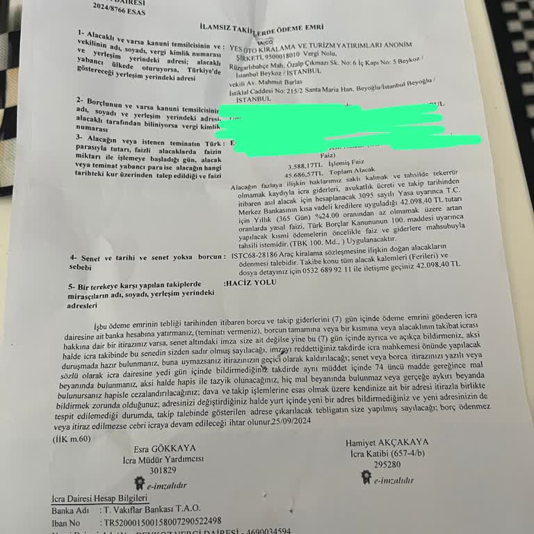 Enterprise Araba Kiralama Şirketinin Haksız Baskı Balata Ücreti Talebi