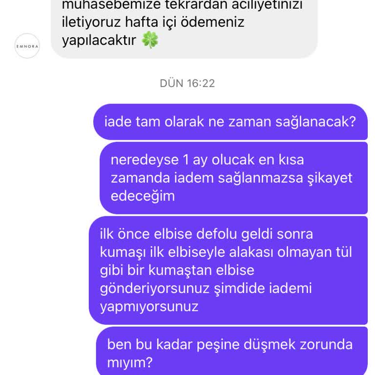 Emnora'dan Alışverişte Yaşadığım Sorunlar