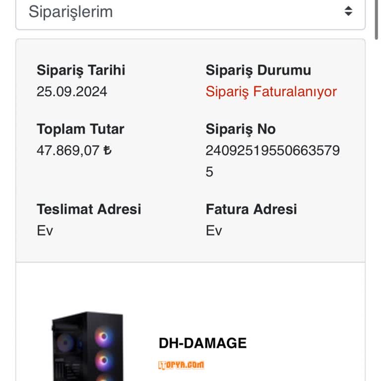 İtopya Bilgisayar İtopya Ürün Göndermiyor