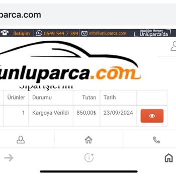 Ünlü Oto (unluoto.com.tr) Unluparca.com Hakkında Şikayet