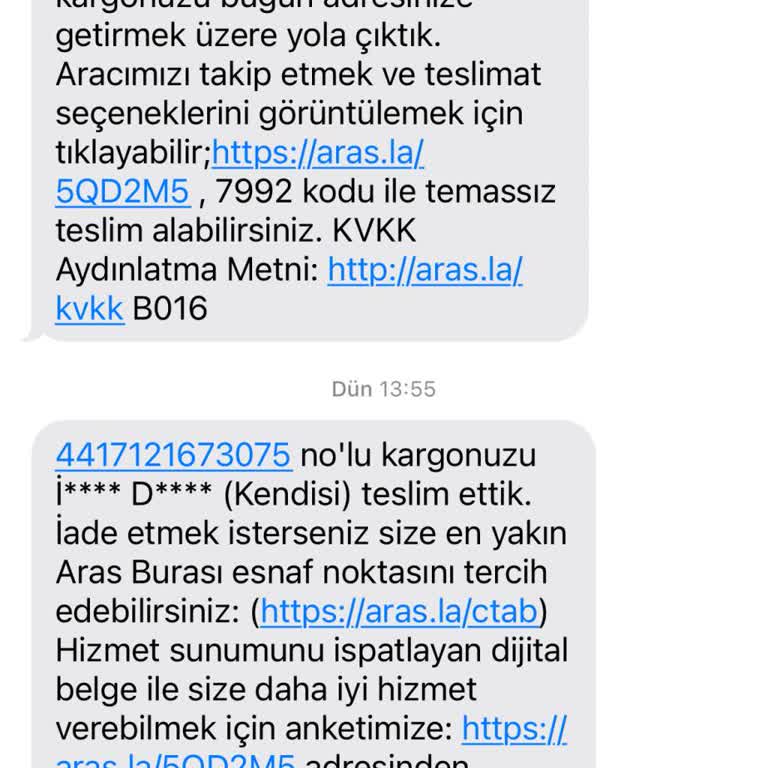 Aras Kargo Teslim Edilmeyen Kargo