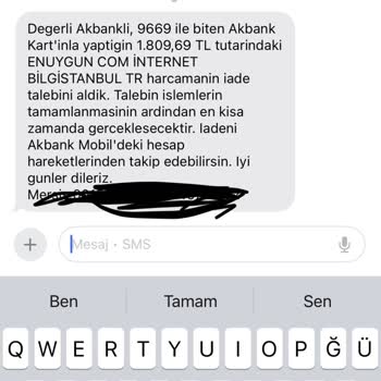 Enuygun İade Sorunu