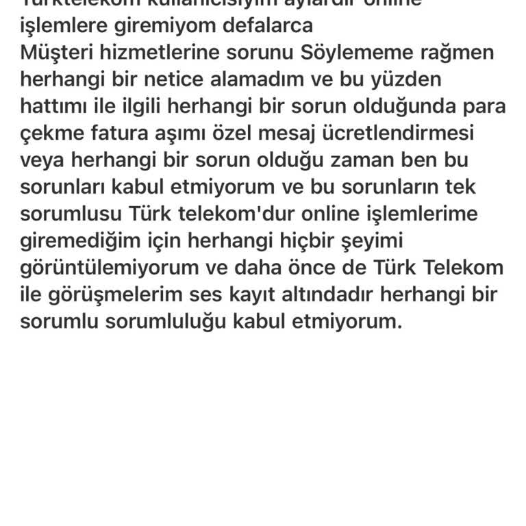 Türk Telekom Müşteri Hizmetlerinden Sonuç Alınamıyor