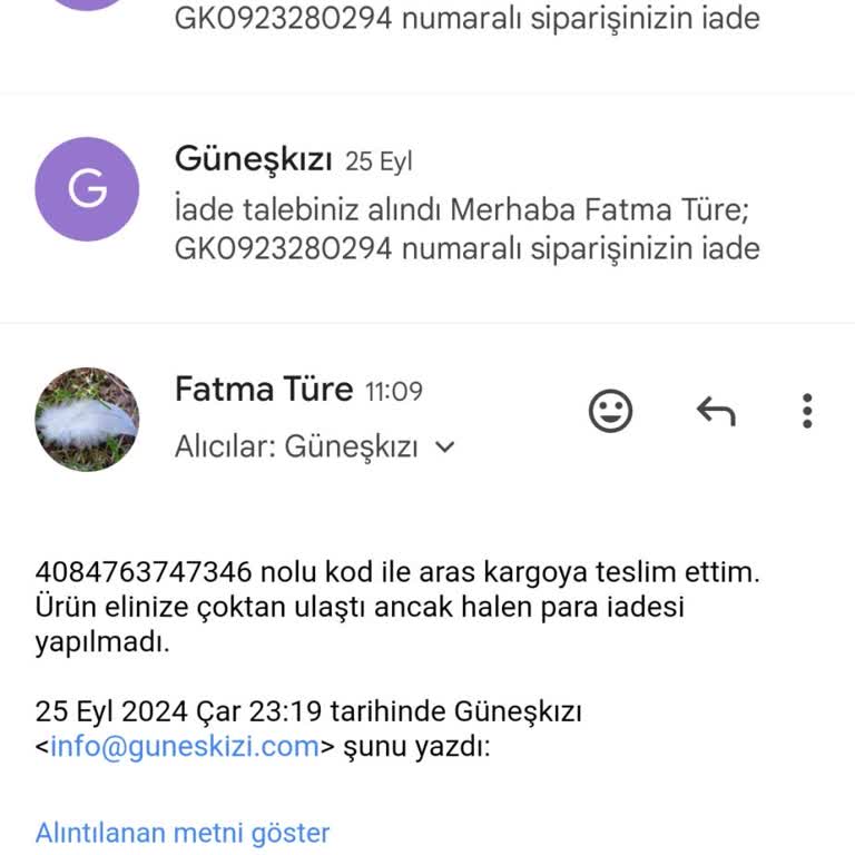 Güneş Kızı Güneşkızı Paramı İade Etmiyor