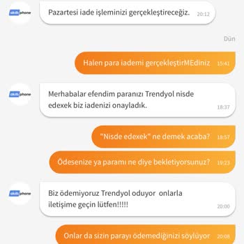 Trendyol Akıllıphone Satıcısının Para İadesi Yapmaması Oyalaması