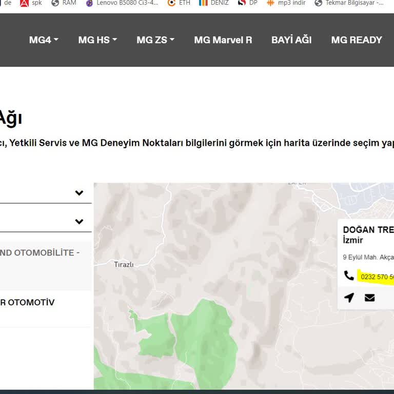 Mg Türkiye Servisi İlgisiz