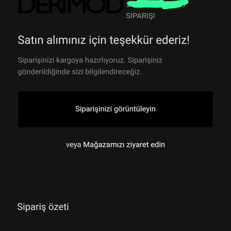Derimod Sebep Belirtmeden Siparişimi İptal Etti