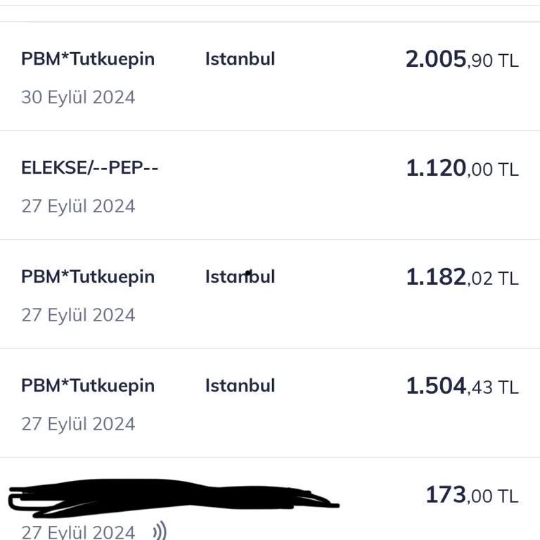 Elekse Ödeme Kuruluşu Kartımdan Bilgim Dışında Para Çekilmiş