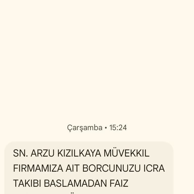 UCKOCLAR HK (SMS) Adıma İcra Davasının Açılacağına Dair Mesaj Geldi