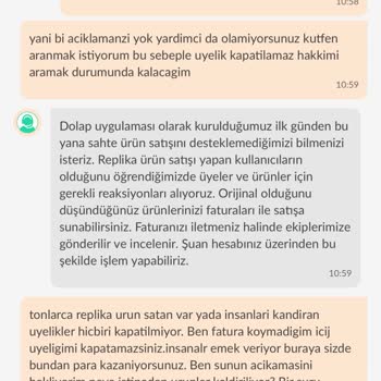 Dolap Haksız Yere Üyelik Kapatma