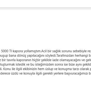 Seğmen Hotel İade Süreci Ve Profesyonellik Anlayışları.