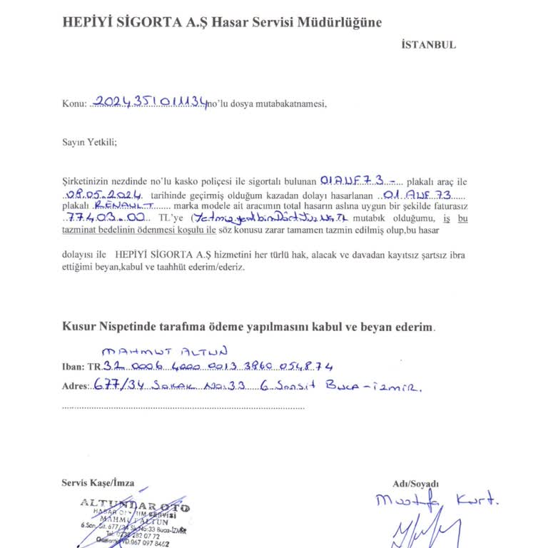 Hepiyi Sigorta Hasar Tazminatının İncelemeden Çıkamaması