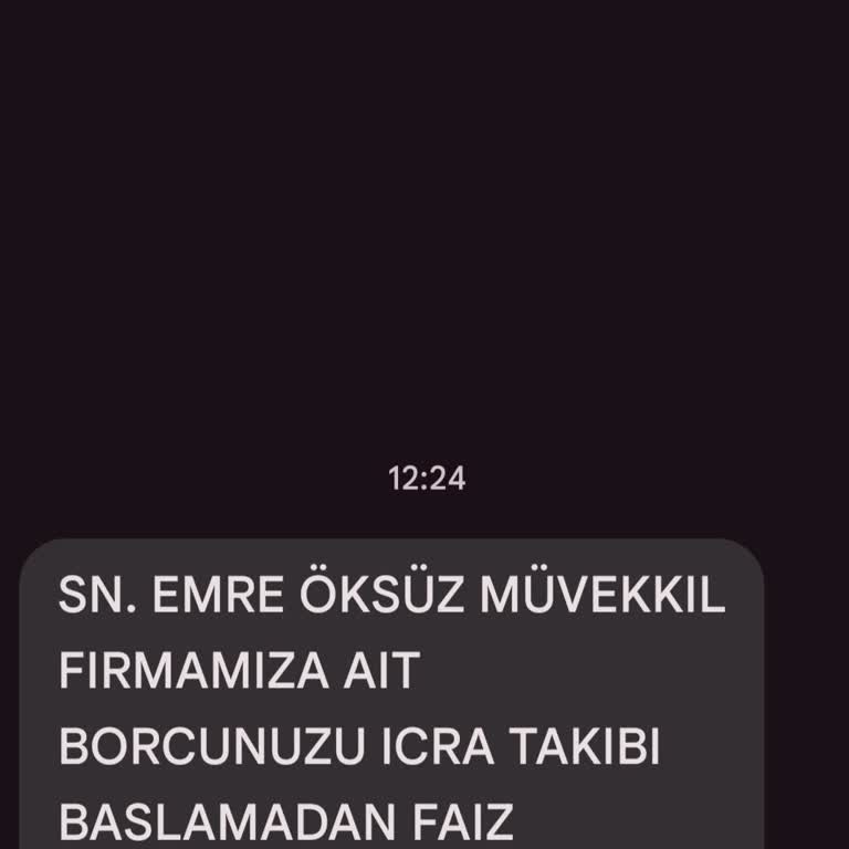 UCKOCLAR HK (SMS) Emre Ö**** Yalan İcra Dosyası