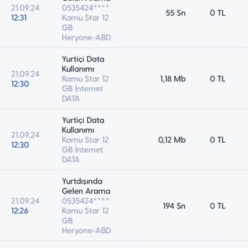 Yurt Dışında Kullanılmayan Hattın Fahiş Faturası