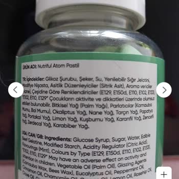 Fitofarma İlaç Nutriful Atom Pastil Tamamen Sağlıksız Bir Ürün