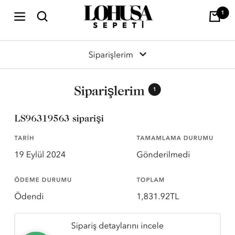 Lohusa Sepeti Sitesinde Sipariş Sonrası İletişim Sorunu