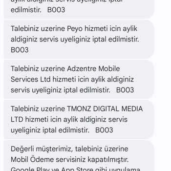 Vodafone Pay Vodafone Mobil Ödeme Şikayet & Bilgim Dışı Abonelikler