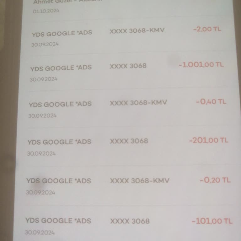 Akbank Hesabımdan Bilgim Dışı YDS Google Para Çekmiştir