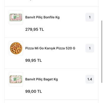 Migros Sanal Market Donuk Ürün Sorunu