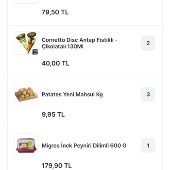 Migros Sanal Market Donuk Ürün Sorunu