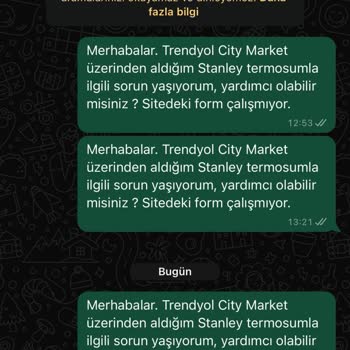 Kutupayısı Stanley Marka Termosumu Garantiye Yollayamıyorum