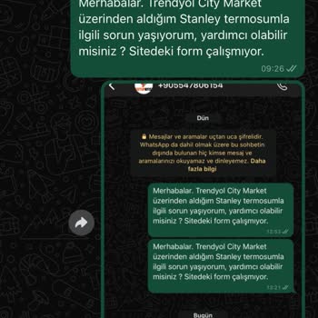 Kutupayısı Stanley Marka Termosumu Garantiye Yollayamıyorum