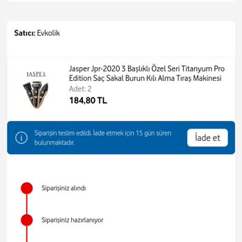 Vodafone Her Şey Yanımda Sipariş Sorunu Ve Müşteri Hizmetleri İlgisizliği