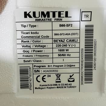 Kumtel Ankastre Beyaz Cam Set