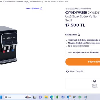 Oksijen Su Arıtma Sistemleri Yanıltıcı Ürün Satışı Ve Fiyat Politikası Sorunu
