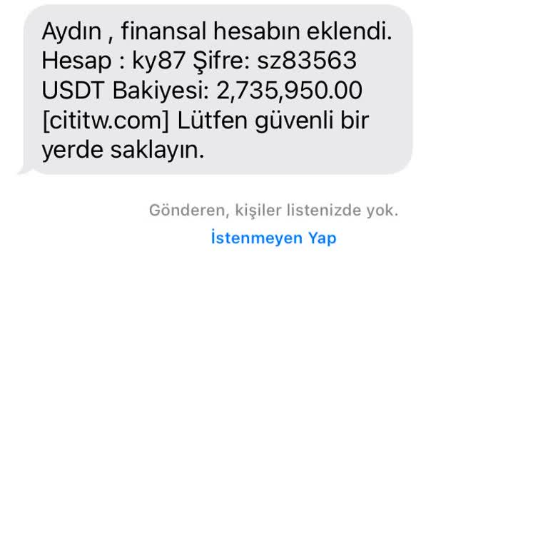 Telefonuma Gelen Mesaj!