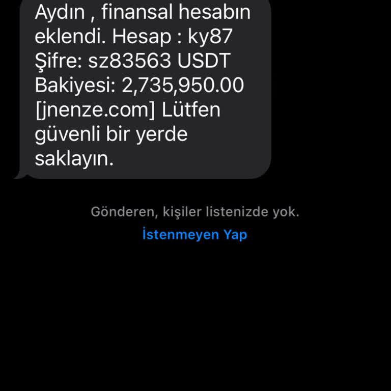 Meta Garip Mesaj Geldi