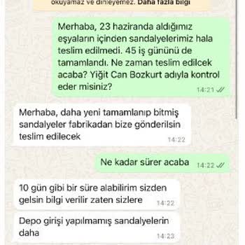 Kelebek Mobilya Ürünlerin Teslimat Sorunu