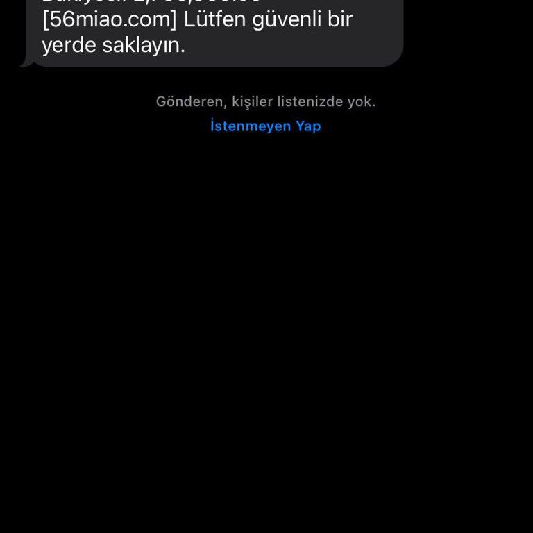 56miao.com İMessage'dan Finansal Hesap Eklendi Şeklinde Bilinmeyen Mesaj