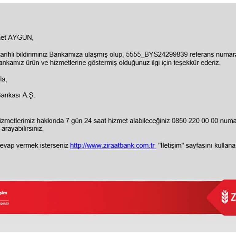 Ziraat Bankası Bosna Caddesi/Sakarya Şubesi