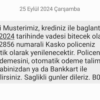 Ziraat Bankası Kasko Poliçemi Onayım Olmadan Yeniliyor